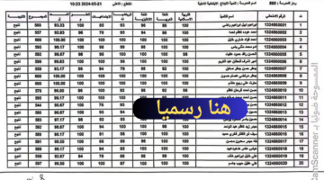 تنزيل نتائج السادس الابتدائي 2024 الرصافة الاولى بالاسم نتائجنا