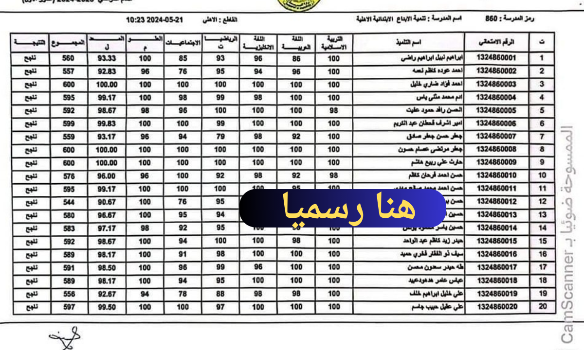 (مُتاحة بالاسم) كشوفات نتائج السادس الابتدائي الرصافة الاولى ٢٠٢٤ الدور الأول بالاسم وزارة التربية العراقية 6 (مُتاحة بالاسم) كشوفات نتائج السادس الابتدائي الرصافة الاولى ٢٠٢٤ الدور الأول بالاسم وزارة التربية العراقية
