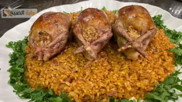 وداعا لأكل المطاعم.. أسهل وأسرع طريقة لعمل الحمام المحشي بالفريك  في البيت بطعم بيشهي