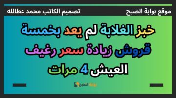 خبز الغلابة لم يعد بخمسة قروش زيادة سعر رغيف العيش 4 مرات