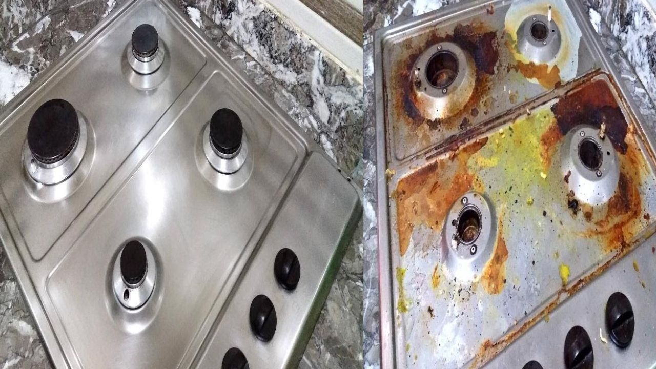 خلطة رهيبة لتنظيف عيون البوتاجاز المحترقة هتخلصك من الدهون بسرعة جداً
