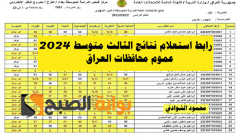 رابط استعلام نتائج الثالث متوسط 2024