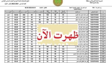 نتائجنا “PDF مجانًا” لينك نتائج الصف السادس الابتدائي دور اول 2024 في جميع محافظات العراق وزارة التربية العراقية