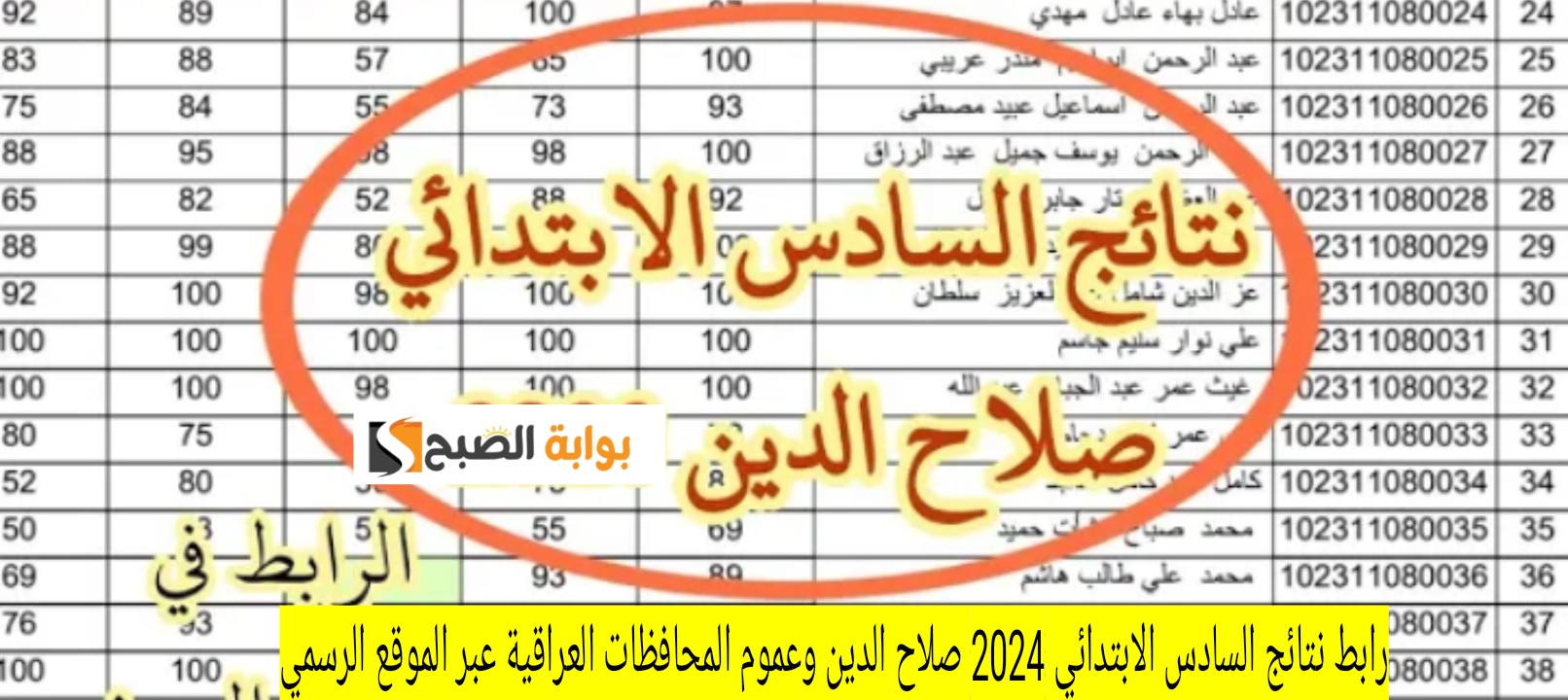 رابط نتائج السادس الابتدائي 2024 صلاح الدين وعموم المحافظات العراقية عبر الموقع الرسمي 5 رابط نتائج السادس الابتدائي 2024 صلاح الدين وعموم المحافظات العراقية عبر الموقع الرسمي