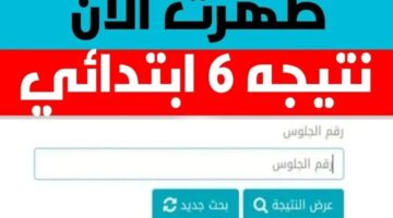 رابط نتيجة الصف السادس الابتدائي 2024