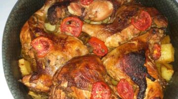 صنية البطاطس بالفراخ