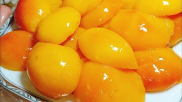 طريقة عمل الخوخ كمبوت وتخزينه وعصير الخوخ الشهي المميز بطعم رائع بدون مواد حافظة