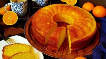 طريقة كيكة برتقال بالزبادي
