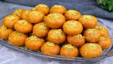 كرات السميد التركية بدون فرن بطريقة سهلة وسريعة