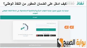 كيف ادخل على الضمان المطور من النفاذ الوطني