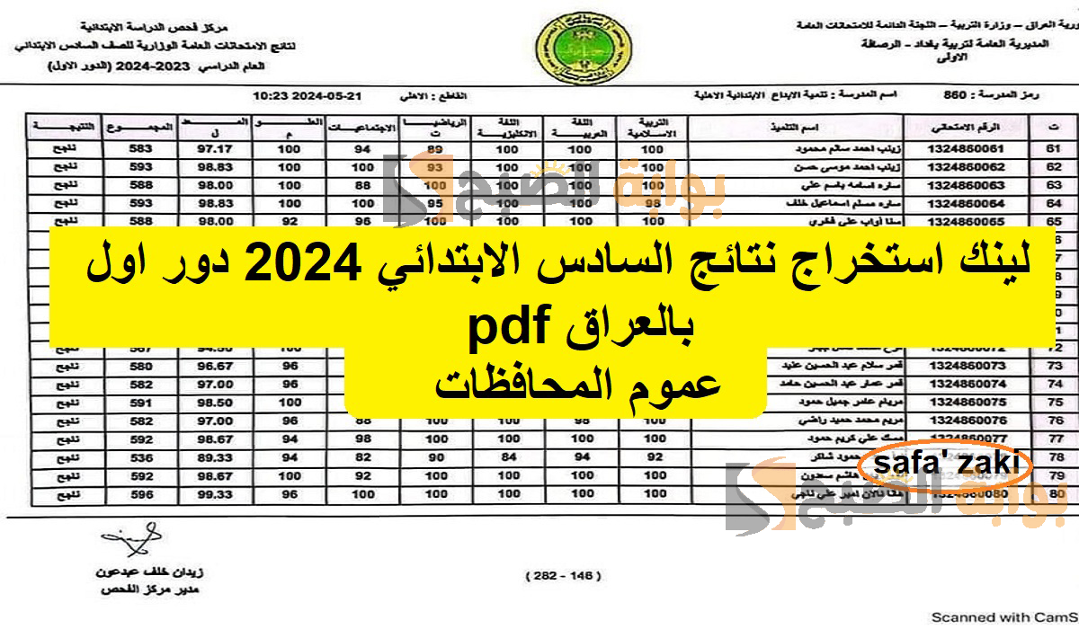 بالاسم والرقم الامتحاني.. لينك استخراج نتائج السادس الابتدائي 2024 دور اول بالعراق pdf من موقع وزارة التربية والتعليم العراقية results.mlazemna 5 بالاسم والرقم الامتحاني.. لينك استخراج نتائج السادس الابتدائي 2024 دور اول بالعراق pdf من موقع وزارة التربية والتعليم العراقية results.mlazemna