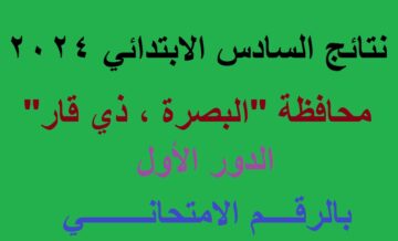 بصيغة PDF .. رابط استخراج نتائج الصف السادس الابتدائي 2024 ذي قار والبصرة الدور الاول عبر موقع نتائجنا
