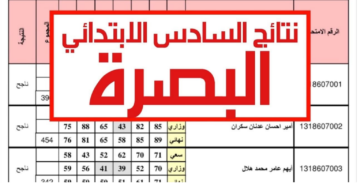 استعلم بالرقم الامتحاني.. خطوات الاستعلام عن نتائج السادس الابتدائي 2024 البصرة عبر موقع الوزارة و نتائجنا 