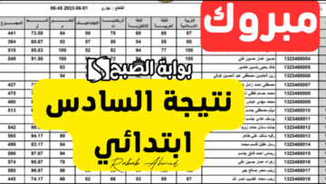 “ظهرت بشكل رسمي بالمدارس”.. نتائج السادس الابتدائي 2024 كركوك الدور الاول العراق