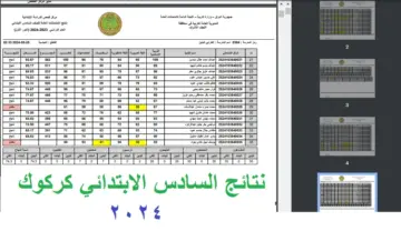 نتيجة طلاب كركوك.. خطوات الاستعلام عن نتائج السادس الابتدائي 2024 كركوك الدور الاول وتوزيع درجات الصف السادس الابتدائي بالعراق