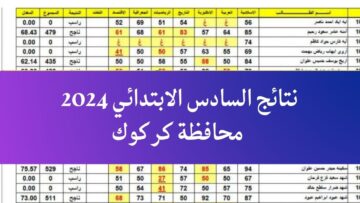 “رسميًا ” وزارة التربية العراقية تعلن اعتماد نتائج السادس الابتدائي الدور الاول 2024 كركوك العراق