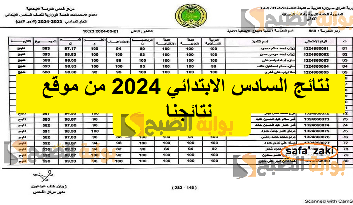 results نتائجنا.. استخراج نتائج السادس الابتدائي 2024 “كركوك -البصرة-ذى قار” من موقع وزارة التربية العراقية عموم المحافظات