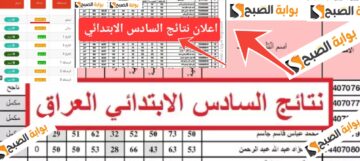 نتائج السادس الابتدائي 2024 نينوى وجميع المحافظات العراقية pdf من نتائجنا