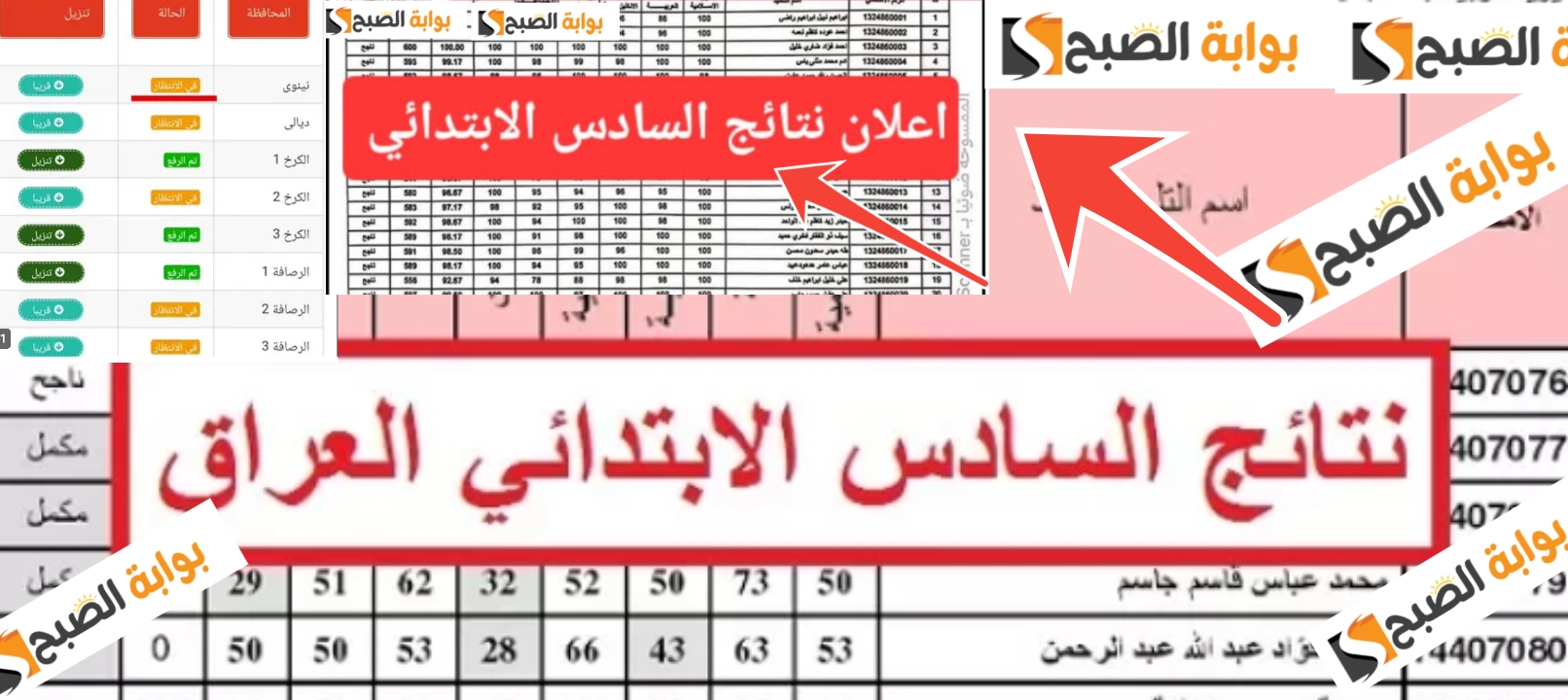 نتائج السادس الابتدائي 2024 نينوى وجميع المحافظات العراقية pdf من نتائجنا 6 نتائج السادس الابتدائي 2024 نينوى وجميع المحافظات العراقية pdf من نتائجنا