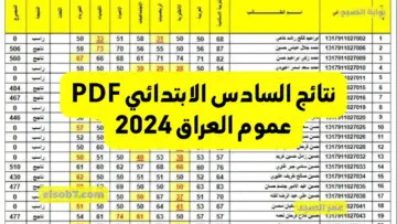 موقع نتائجنا results.mlazemna.com لينك نتائج السادس الابتدائي PDF عموم العراق 2024 وزارة التربية العراقية