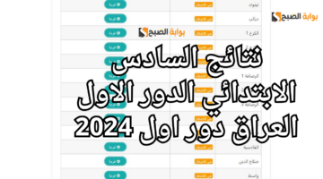نتائج السادس الابتدائي الدور الاول العراق دور اول 2024