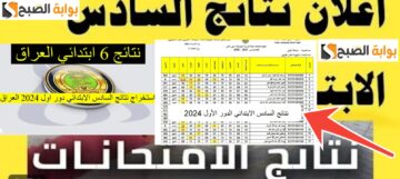 استعلم بـ رابط نتائج السادس الابتدائي العراق عموم المحافظات العراقية 2024