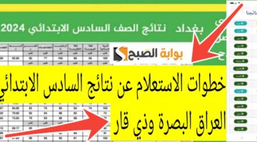 نتائج السادس الابتدائي العراق الدور الأول