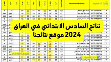 نتائج السادس الابتدائي في العراق 2024 موقع نتائجنا رابط وزارة التربية العراقية epedu.gov.iq عموم المحافظات