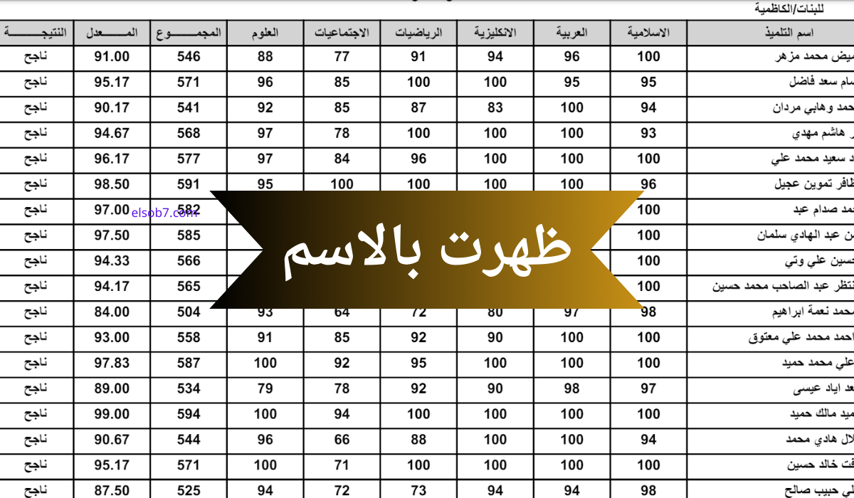 ظهرت رسمياً .. رابط نتائج السادس الابتدائي كربلاء المقدسة 2024 دور أول وزارة التربية والتعليم