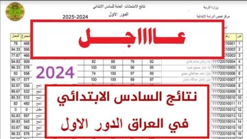 “Natiga Nineveh” رابط صدور نتائج السادس الابتدائي نينوي 2024 الدور الأول Nineveh ملفات pdf عبر موقع نتائجنا