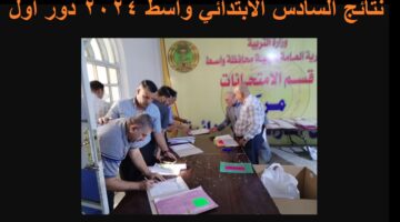 نتائج السادس الابتدائي واسط 2024 دور أول