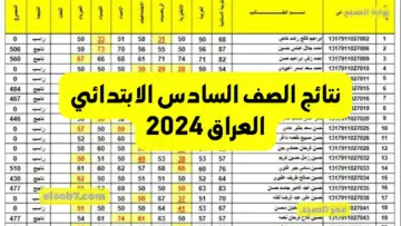 رابط نتائج السادس الابتدائي الدور الاول العراق وزارة التربية العراقية epedu.gov.iq