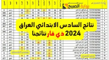 نتائج ذي قار السادس الابتدائي 2024 mlazemna نتائجنا