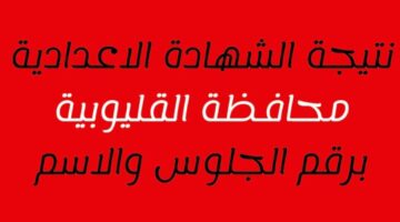 نتيجة الشهادة الإعدادية محافظة القليوبية الترم الثاني 2024