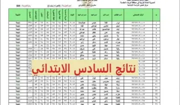 موعد أعلان نتيجة الصف السادس الابتدائي محافظة القاهرة بالرقم القومي الترم الثاني