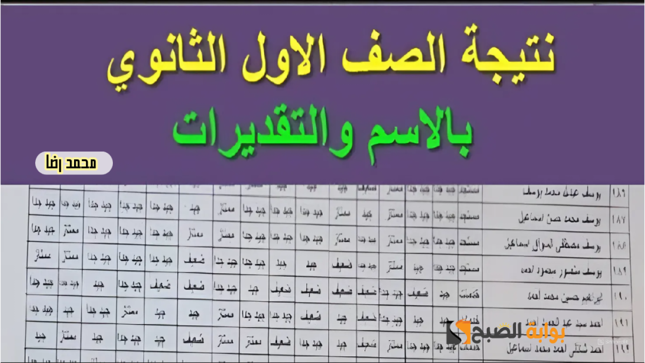 موعد ظهور نتيجة الصف الأول الثانوي الترم الثاني 2024 وطريقة الحصول عليها عبر moe.gov.eg