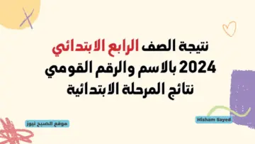 نتائج سنوات النقل.. لينك استخراج نتيجة الصف الرابع الابتدائي 2024 بالرقم القومي درجات رابعة وخامسة وسادسة