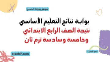 رابعة وخامسة وسادسة.. بالألوان لينك نتيجة الصف الرابع الابتدائي 2024 بالاسم ورقم الجلوس وزارة التربية والتعليم