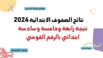 درجات الترم الثاني.. لينك استخراج نتيجة الصف الرابع والخامس الابتدائي محافظة القاهرة عبر البوابة الإلكترونية للتعليم الأساسي