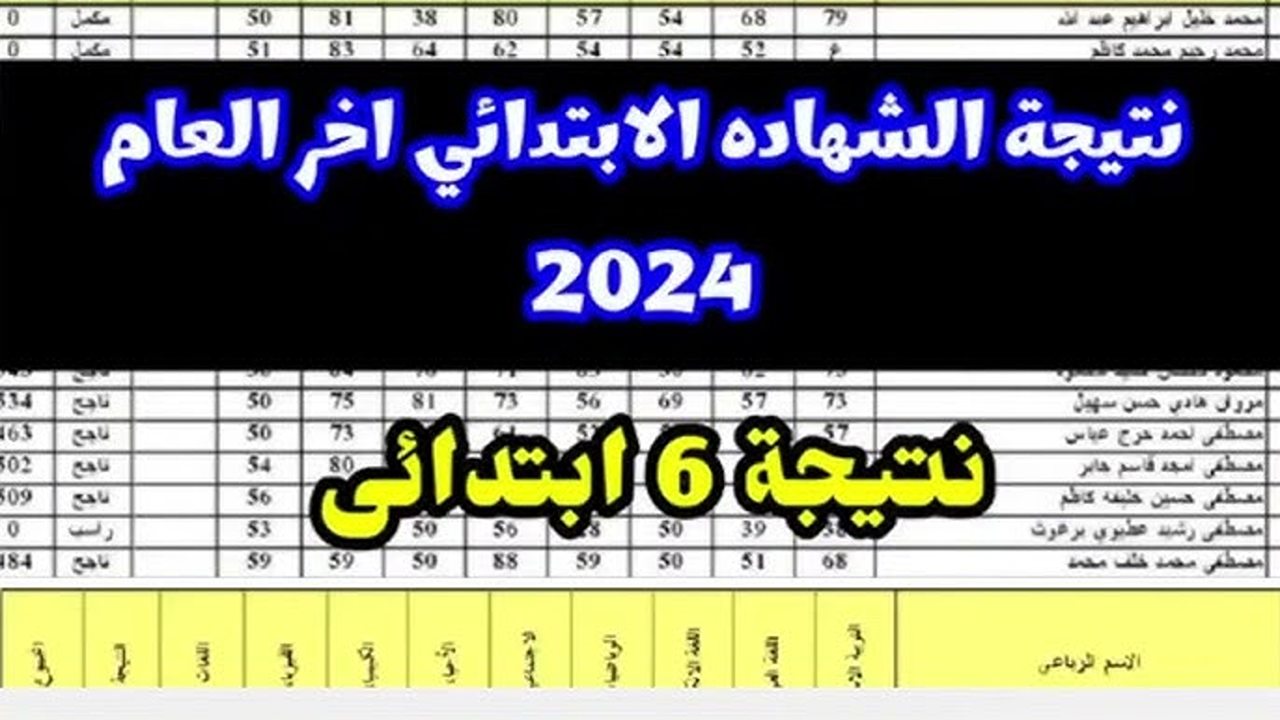 استعلام نتيجة الصف السادس الإبتدائي بالاسم 2024 الترم الثاني عبر الموقع الرسمي للوزارة في جميع المحافظات 5 استعلام نتيجة الصف السادس الإبتدائي بالاسم 2024 الترم الثاني عبر الموقع الرسمي للوزارة في جميع المحافظات