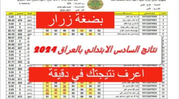 نتيجة الصف السادس الابتدائي العراق 1