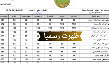 ظهرت .. نتيجة الصف السادس الابتدائي العراق 2024 رابط رسمي مباشر للحصول على نتائج الطلاب