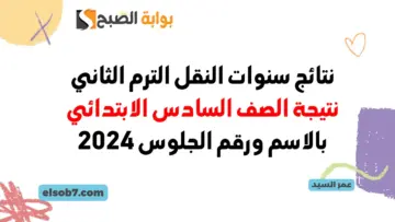 بوابة التعليم الأساسي نتيجة الصف السادس الابتدائي بالاسم ورقم الجلوس 2024 نتائج سنوات النقل محافظة القاهرة