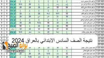 رابط نتيجة الصف السادس العراق الكرخ الدور الأول 2024 موقع نتائجنا ووزارة التربية