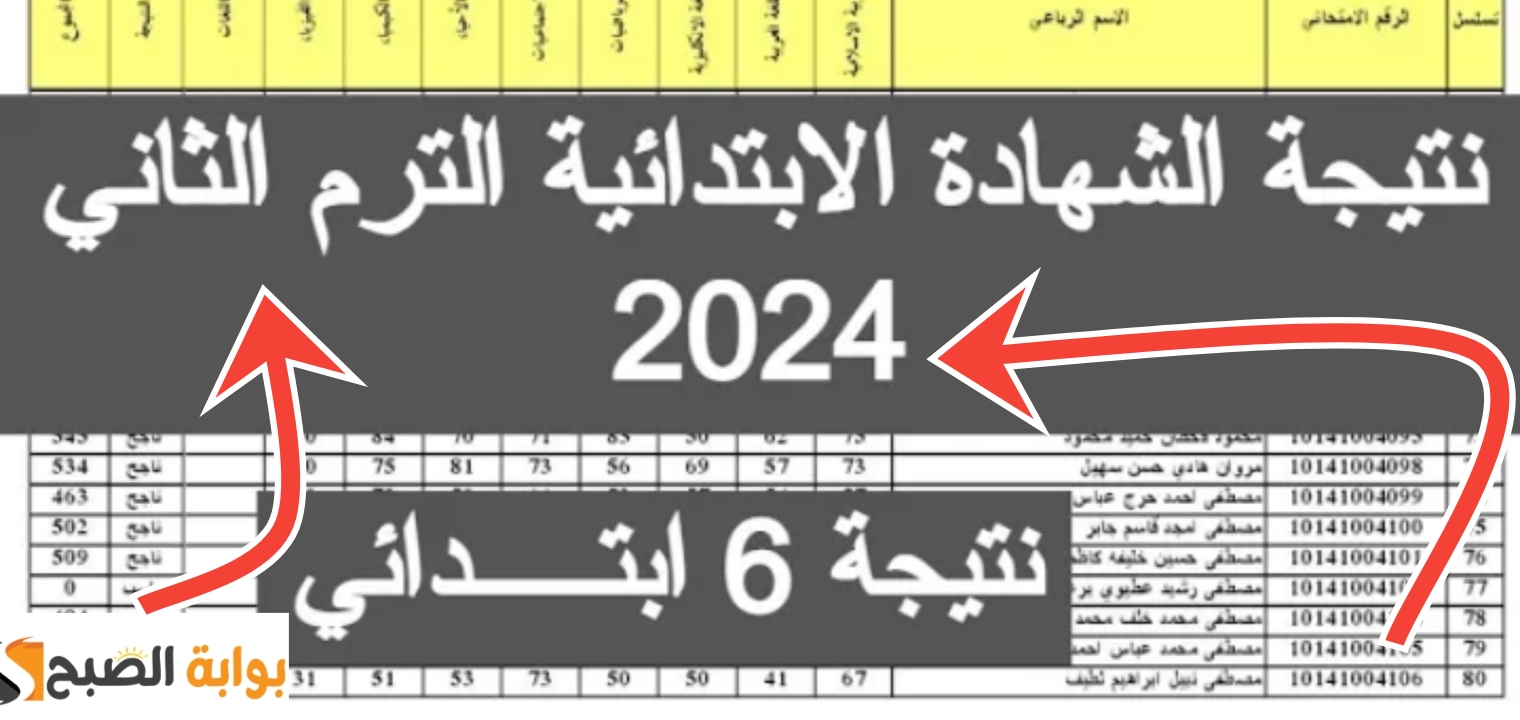 رابط نتيجة الصف السادس الابتدائي الفصل الدراسي الثاني جميع المحافظات 2024 5 رابط نتيجة الصف السادس الابتدائي الفصل الدراسي الثاني جميع المحافظات 2024