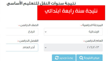 رابط نتيجة رابعة ابتدائي 2024 بالرقم القومي محافظة القاهرة