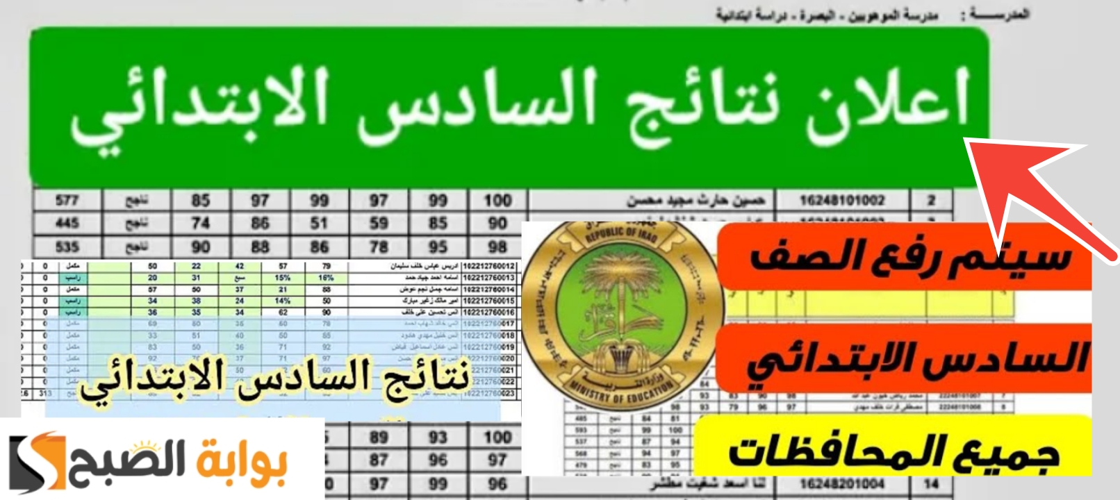 نتائج السادس الابتدائي 2025 موقع نتائجنا بأسرع طريقة لمعرفة درجات الدور الأول