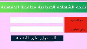 الرابط والخطوات.. نتيجه الشهاده الاعداديه محافظه الدقهليه 2024 برقم الجلوس