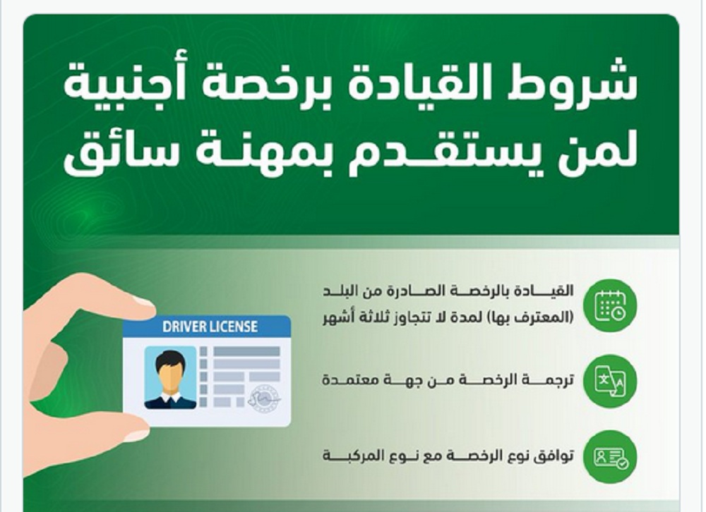 هل يمكن للمستقدمين بمهنة سائق القيادة برخصة صادرة من بلدهم؟ المرور يُجيب 5 هل يمكن للمستقدمين بمهنة سائق القيادة برخصة صادرة من بلدهم؟ المرور يُجيب