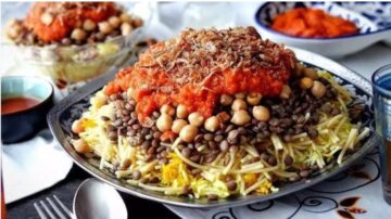 طريقة عمل الكشري المصري في البيت زي المحلات
